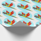 papegaai cadeaupapier (Hoek)