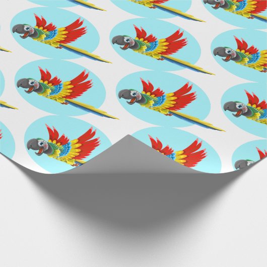 papegaai cadeaupapier (Hoek)