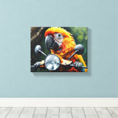 Papegaai canvas kunst (Insitu (Houten vloer))