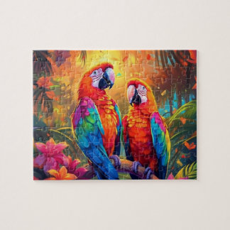 Papegaai Cartoon Jigsaw Puzzel