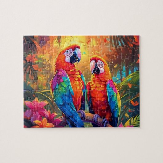 Papegaai Cartoon Jigsaw Puzzel (Horizontaal)