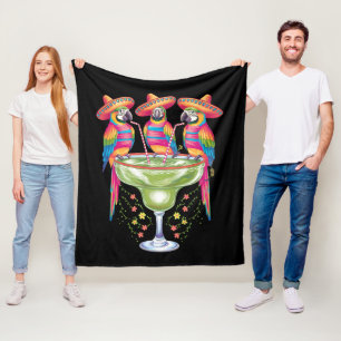 Papegaai Cinco De Mayo Grappig Drinken Mexicaans F Fleece Deken