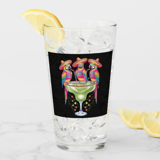 Papegaai Cinco De Mayo Grappig Drinken Mexicaans F Glas (Voorkant ijs)