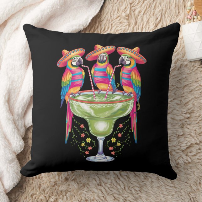 Papegaai Cinco De Mayo Grappig Drinken Mexicaans F Kussen (Deken)