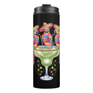 Papegaai Cinco De Mayo Grappig Drinken Mexicaans F Thermosbeker