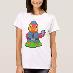 Papegaai Cop Smartphone Politie T-shirt