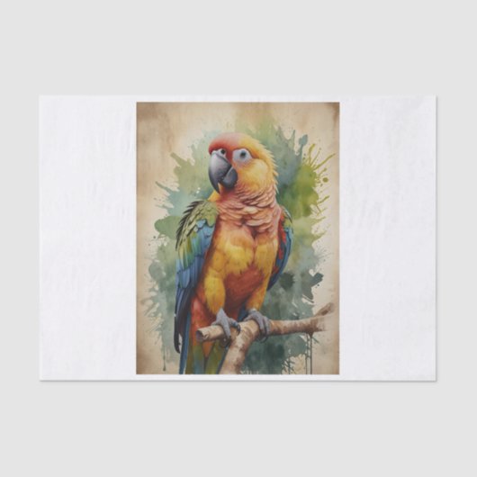 Papegaai decoupage tissue papier (Voorkant)