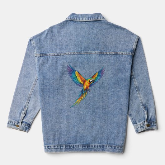 Papegaai Denim Jacket (Achterkant)