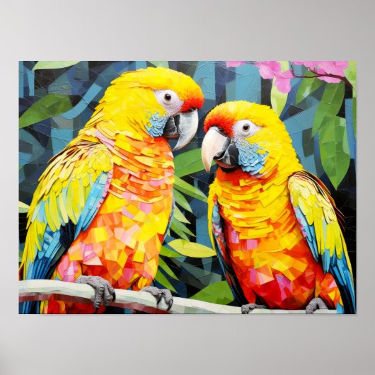 Papegaai Dier Vogel Art Decor Paint Poster (Voorkant)