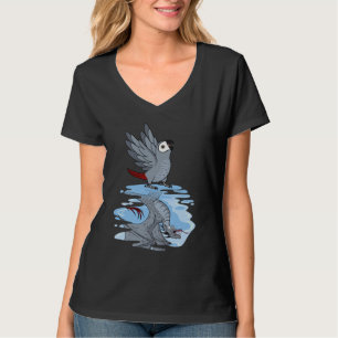 Papegaai & Draak Reflectie I Afrikaanse Grijze T-shirt