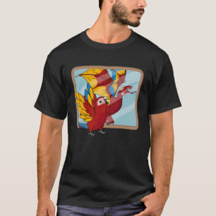 Papegaai & Draak Reflection I Scharlaken Macaw 1 T-shirt