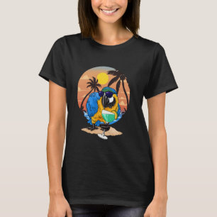 Papegaai Drink Margaritas Tropische ara Papegaai T-shirt