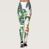 Papegaai en kolibrie tropisch leggings (Achterkant)