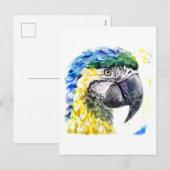 papegaai feestdagenkaart (Voorkant / Achterkant)