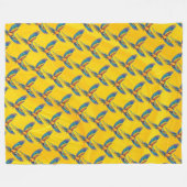 Papegaai Fleece Deken (Voorkant (Horizontaal))