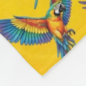 Papegaai Fleece Deken (Hoek)