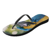 Papegaai Geblokstreepte Teenslippers (Schuin)