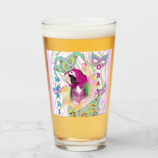 Papegaai Glas (Voorkant gevuld)