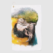 papegaai golfhanddoek (Voorkant)