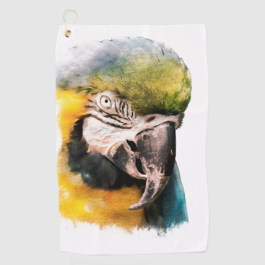 papegaai golfhanddoek (Voorkant)