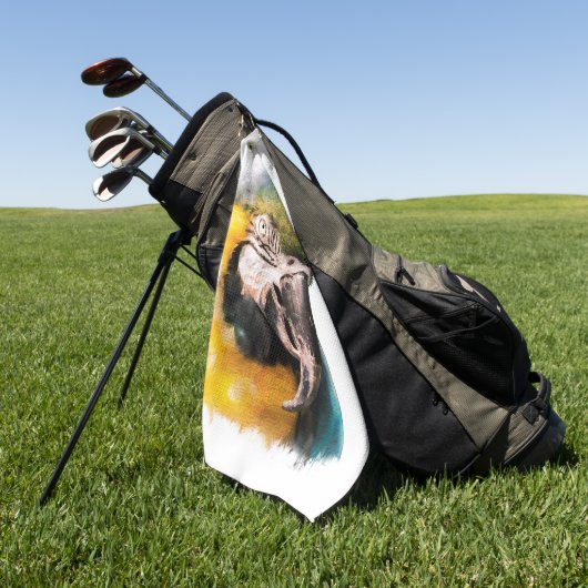 papegaai golfhanddoek (Groen)