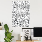 Papegaai Heldereid Poster (Thuiskantoor)