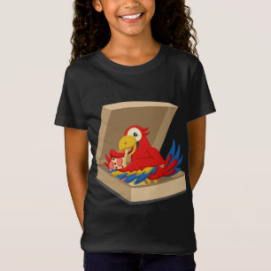 Papegaai Huisdier Eating Pizza T-shirt