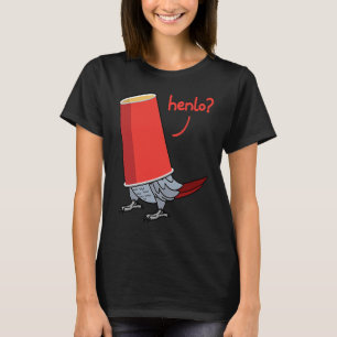 Papegaai in een beker Hallo I Afrikaanse Grijze T-shirt