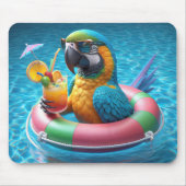 Papegaai in een zwembad muismat (Voorkant)