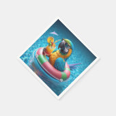 Papegaai in een zwembad servet (Hoek)