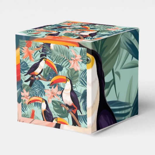 Papegaai in Paradise Keepsake Box Bedankdoosjes (Voorkant Zijde)
