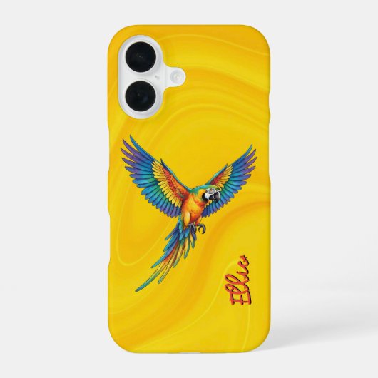 Papegaai iPhone 16 Hoesje (Achterkant)
