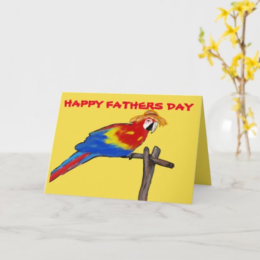 Papegaai Kaart (Gele Bloem)