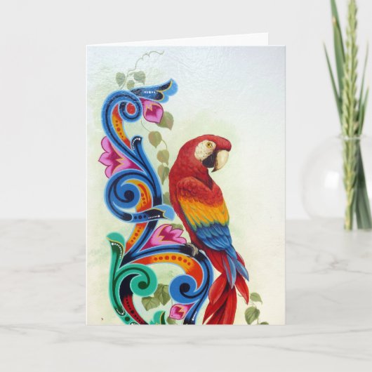 papegaai kaart (Voorkant)