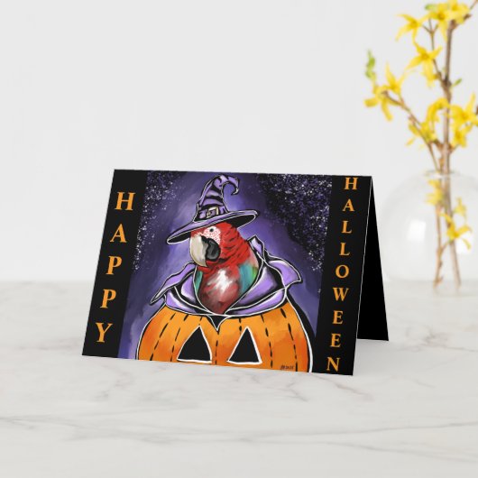 Papegaai Kaart (Gele Bloem)