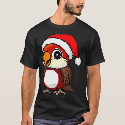 Papegaai Kerst T-Shirt (Voorkant)