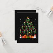 Papegaai Kerstboom Cadeau Liefhebber Lichtjes Kaart (Voorkant / Achterkant in situ)
