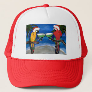 Papegaai Kerstman Trucker Pet