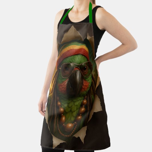 Papegaai Keukenschort – Tropisch en Stoer Design Schort (Insitu)