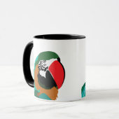 Papegaai Kleurrijke Vogel Mok (Voorkant links)