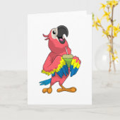 Papegaai & Kokosnoot met Rietje Kaart (Gele Bloem)