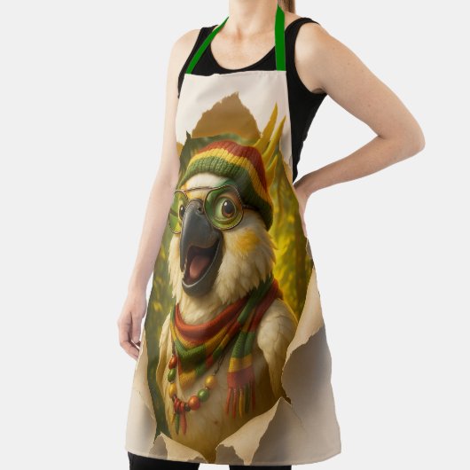 Papegaai Kookschort – Vrolijk Tropisch Design Schort (Insitu)