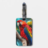 Papegaai Kunst 1 Bagage Labels (Achterkant verticaal)