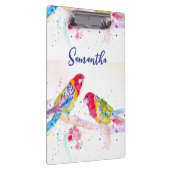 Papegaai kunst Aquarel Schilderij Rood Blauw Kleur Klembord (Rechts)