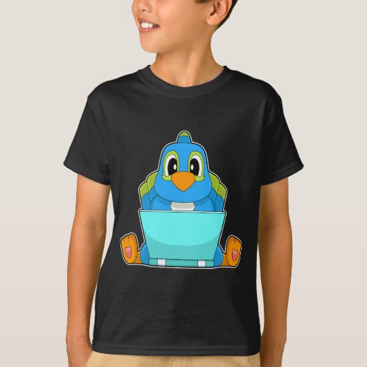 Papegaai Laptop T-shirt (Voorkant)