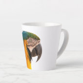 Papegaai latte mok (Rechterhoek)
