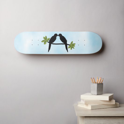 Papegaai Liefde Persoonlijk Skateboard (Muurkunst (Horizontaal))