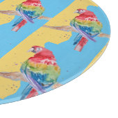 Papegaai Macaw Blue Bird Birthday Boys Mannen Snijplank (Hoek)