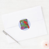 Papegaai & Macaw in het Oerwoud Ronde Sticker (Envelop)