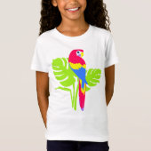 Papegaai Macaw vogel eenvoudige grafische kunst T- T-shirt (Voorkant)